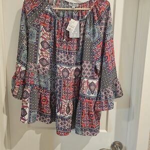 Colorful Geometric Women's Blouse